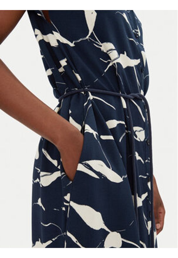 Fransa Sukienka codzienna 20615541 Granatowy Regular Fit. Okazja: na co dzień. Kolor: niebieski. Materiał: wiskoza. Typ sukienki: proste. Styl: casual