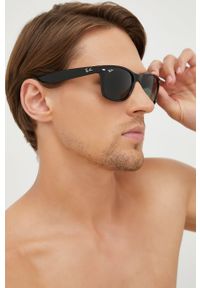 Ray-Ban okulary przeciwsłoneczne RB2132.901.. męskie kolor czarny. Kształt: prostokątne. Kolor: czarny #1