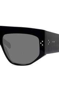 CELINE - Czarne okulary przeciwsłoneczne ze zdobieniem. Kolor: czarny. Wzór: aplikacja #3