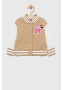 GAP bluza dziecięca kolor beżowy z nadrukiem. Okazja: na co dzień. Kolor: beżowy. Materiał: dzianina. Wzór: nadruk. Styl: casual #3