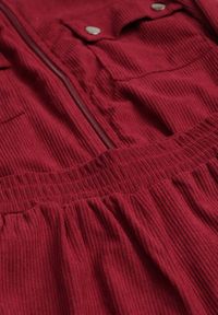 Renee - Bordowy Komplet Dresowy w Prążki Bluza Kurtka Rozpinana z Kołnierzykiem i Spodnie Lisulla. Kolor: czerwony. Materiał: dresówka. Wzór: prążki. Sport: turystyka piesza #8