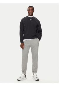 Under Armour Bluza Rival 1379755 Czarny Regular Fit. Kolor: czarny. Materiał: bawełna #4