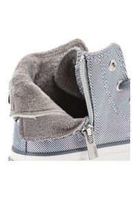 Big-Star - Srebrne Trampki Big Star Modne Obuwie Dziecięce. Okazja: na co dzień. Wysokość cholewki: przed kolano. Zapięcie: sznurówki. Kolor: srebrny. Materiał: materiał. Szerokość cholewki: normalna. Styl: casual, klasyczny #5