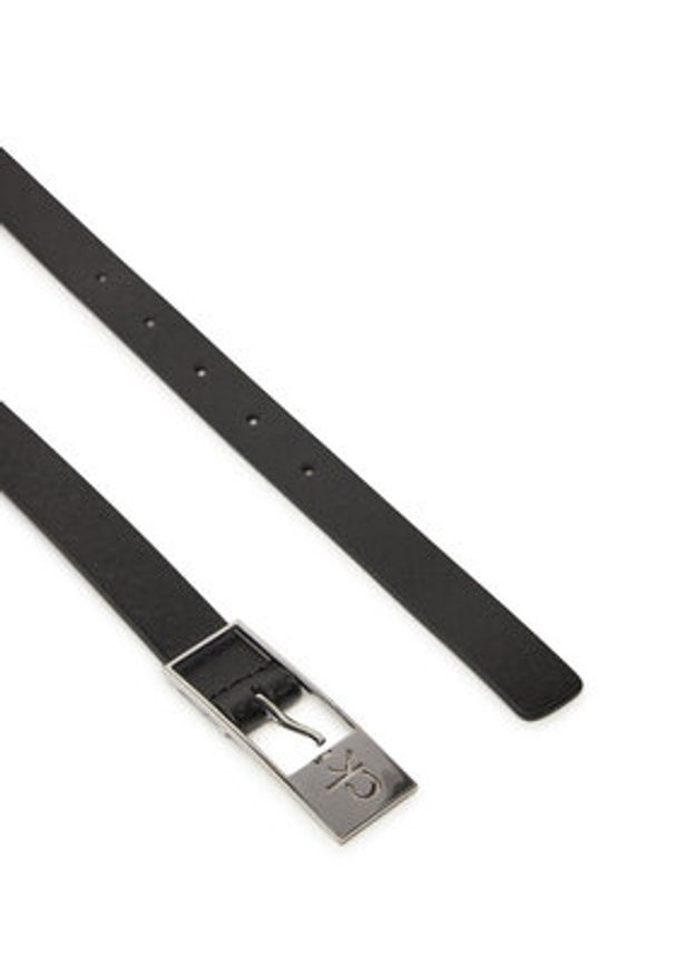 Calvin Klein Pasek Damski Ck Cut Square Buckle 2.0_Mono K60K613243 Czarny. Kolor: czarny. Materiał: skóra