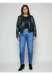 Big-Star - Jeansy damskie mom jeans niebieskie Silla 620. Okazja: na co dzień. Stan: podwyższony. Kolor: niebieski. Styl: casual, elegancki #3