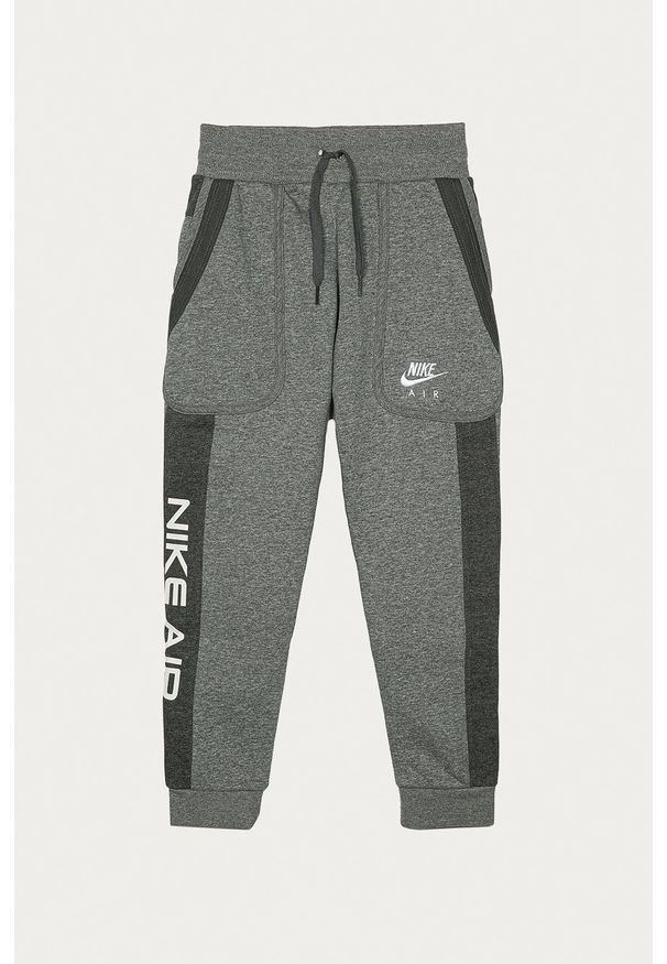 Nike Kids - Spodnie dziecięce 122-170 cm. Okazja: na co dzień. Kolor: szary. Styl: casual