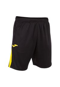 Szorty Joma Championship VII. Kolor: wielokolorowy, żółty, czarny. Materiał: poliester. Sport: piłka nożna, fitness