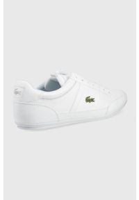 Lacoste sneakersy CHAYMON BL 21 1 kolor biały. Nosek buta: okrągły. Zapięcie: sznurówki. Kolor: biały. Materiał: guma. Sport: bieganie