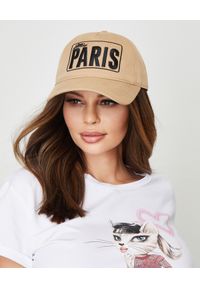 MISS PARIS - Czapka Miss Paris - EDYCJA LIMITOWANA. Kolor: beżowy. Wzór: aplikacja, napisy. Styl: klasyczny, sportowy, elegancki #2