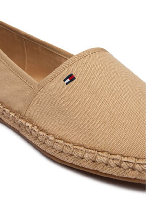 TOMMY HILFIGER - Tommy Hilfiger Espadryle Flag Canvas Espadrille FW0FW08541 Beżowy. Kolor: beżowy. Materiał: materiał