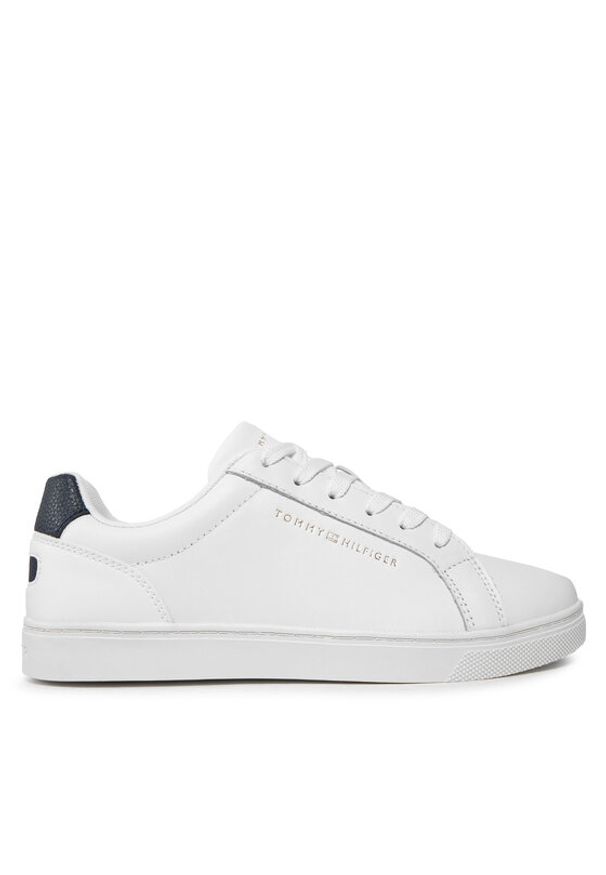 TOMMY HILFIGER - Tommy Hilfiger Sneakersy Essential Cupsole Sneaker FW0FW07687 Biały. Kolor: biały. Materiał: skóra