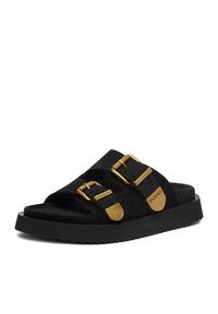 Badura Klapki CYCLAMEN-80033-25 Czarny. Kolor: czarny. Materiał: zamsz, skóra #2