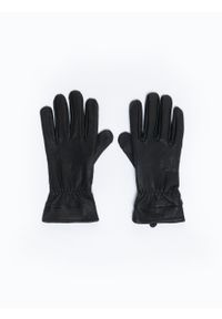 Big-Star - Rękawiczki męskie skórzane Kejtan 906. Kolor: czarny. Materiał: skóra. Sezon: jesień, zima. Styl: biznesowy, elegancki
