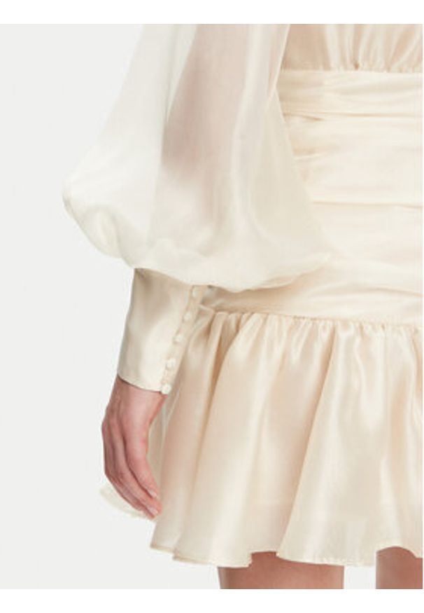 BARDOT - Bardot Sukienka koktajlowa 59720DB Écru Regular Fit. Materiał: syntetyk. Styl: wizytowy