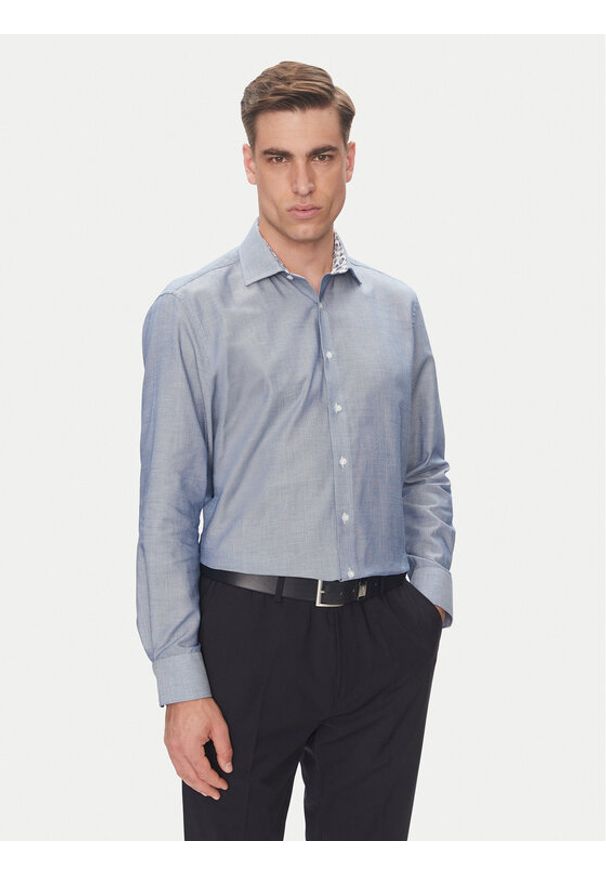 Pierre Cardin Koszula C6 11004.0403 Niebieski Slim Fit. Kolor: niebieski. Materiał: bawełna