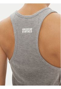 AMERICAN VINTAGE - American Vintage Top Roabird ROA01AE24 Szary Regular Fit. Kolor: szary. Materiał: syntetyk. Styl: vintage