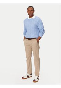 Polo Ralph Lauren Sweter 710775885535 Błękitny Regular Fit. Typ kołnierza: polo. Kolor: niebieski. Materiał: bawełna #3