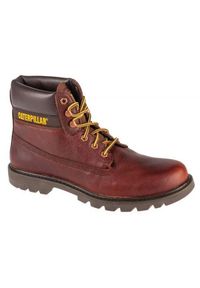 CATerpillar - Męskie Skórzane Buty Sportowe Colorado 2.0. Kolor: brązowy. Materiał: skóra. Sport: turystyka piesza