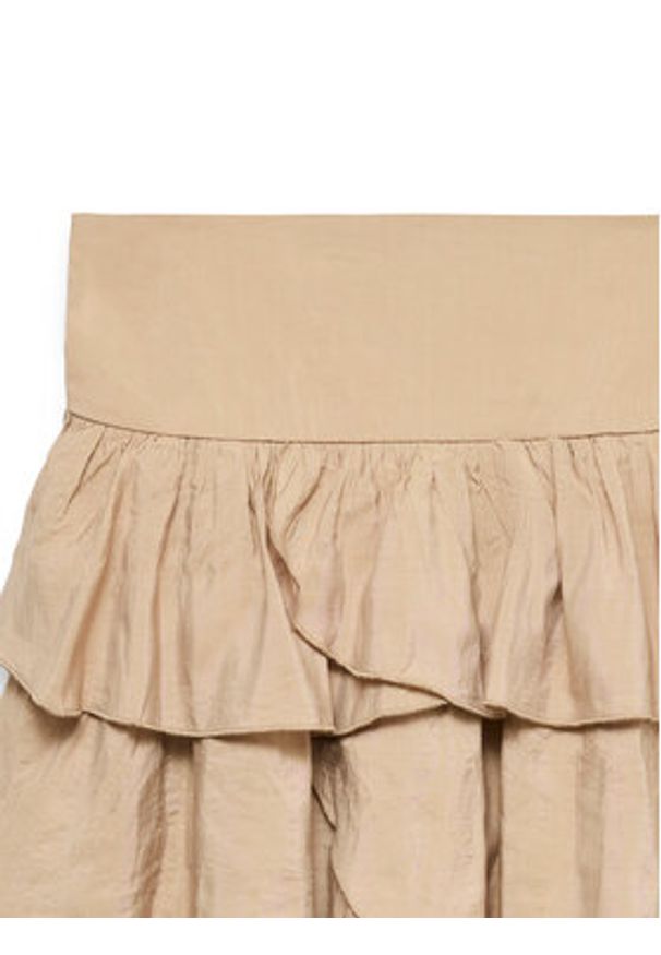 Vero Moda Spódnica mini Clara 10336425 Beżowy Regular Fit. Kolor: beżowy. Materiał: wiskoza