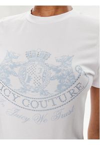 Juicy Couture T-Shirt Enzo Dog JCBCT224816 Biały Slim Fit. Kolor: biały. Materiał: bawełna