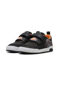 Puma - Dziecięce sneakersy Multiflex 2 PUMA × HOT WHEELS™ MONSTER TRUCKS PUMA. Okazja: na uczelnię. Kolor: czarny, pomarańczowy, wielokolorowy, żółty. Sport: joga i pilates