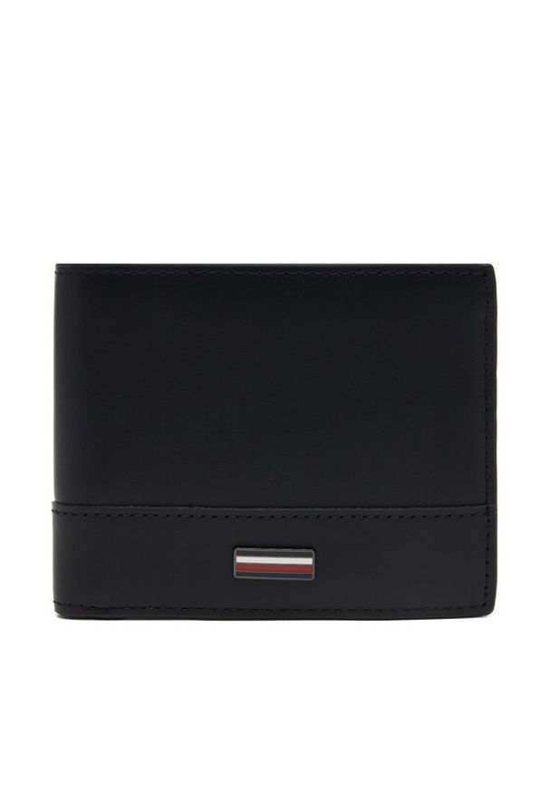 TOMMY HILFIGER - Tommy Hilfiger Duży Portfel Męski Th Corp Mini Cc Wallet AM0AM13244 Czarny. Kolor: czarny. Materiał: skóra