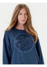 Guess Bluza W5YQ07 KB681 Granatowy Regular Fit. Kolor: niebieski. Materiał: bawełna #4