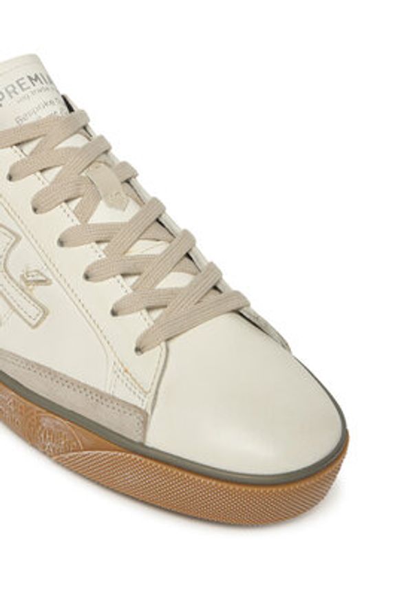 Premiata Sneakersy STEVEN VAR 6977 Biały. Kolor: biały. Materiał: skóra