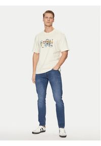 Jack & Jones - Jack&Jones T-Shirt Machester 12273549 Écru Relaxed Fit. Materiał: bawełna