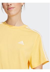 Adidas - adidas T-Shirt Essentials 3-Stripes IS1575 Żółty Loose Fit. Kolor: żółty. Materiał: bawełna