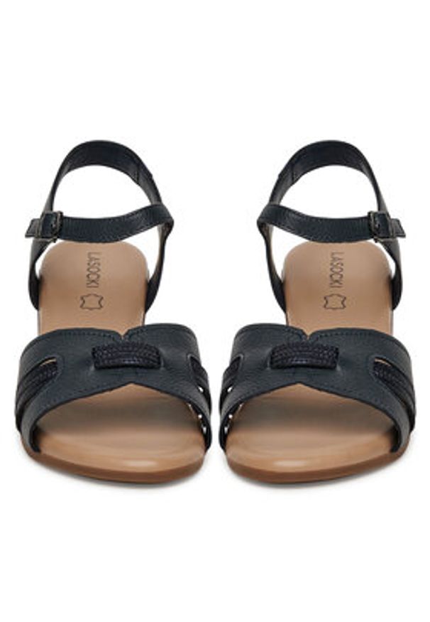 Lasocki Sandały WB-ELIA-02 Granatowy. Kolor: niebieski. Materiał: skóra