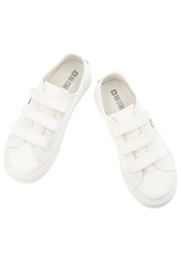 Big-Star - Trampki dziecięce Big Star, cholewka z materiału tekstylnego zapięcie na rzepy zaokrąglony gumowy nosek, białe, TT374169. Zapięcie: rzepy. Kolor: biały. Materiał: materiał, guma. Szerokość cholewki: normalna #6