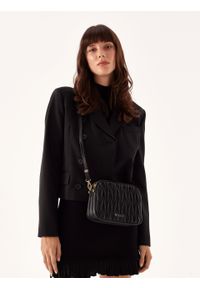 Kazar - 3-komorowa torebka z trójwymiarowym pikowaniem. Kolor: czarny. Materiał: skórzane #2