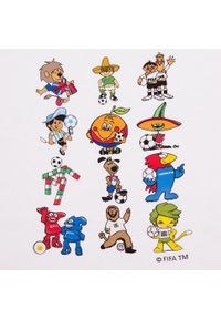 COPA FOOTBALL - Koszulka retro dziecięca - Collage Maska Mistrzostw Świata - Biała. Kolor: biały. Sport: piłka nożna