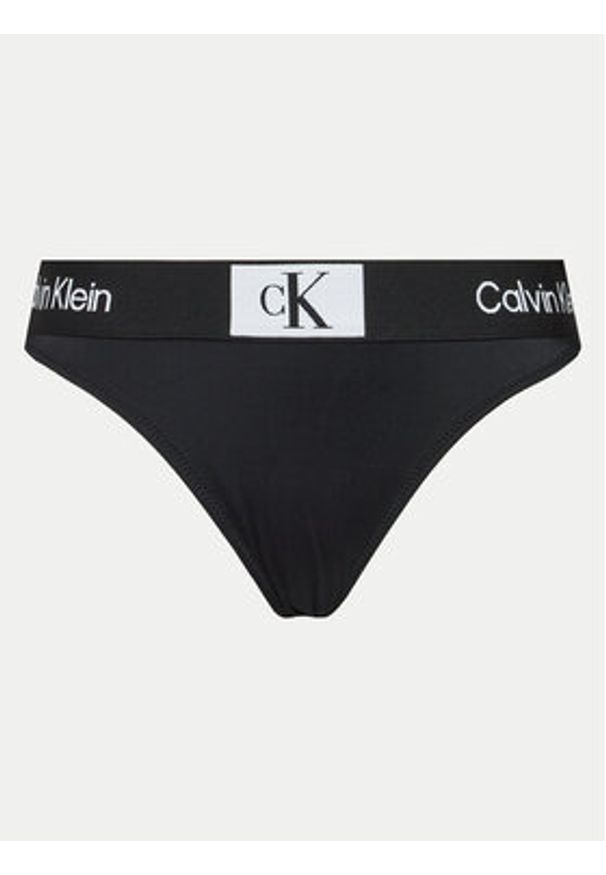 Calvin Klein Swimwear Dół od bikini KW0KW02353 Czarny. Kolor: czarny. Materiał: syntetyk