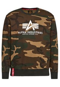 Alpha Industries Bluza Basic 178302C Zielony Regular Fit. Kolor: zielony. Materiał: bawełna #3
