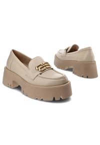 Beżowe Mokasyny Armodo Stylowe Buty Damskie. Zapięcie: bez zapięcia. Kolor: beżowy. Materiał: nubuk, materiał. Styl: elegancki #6