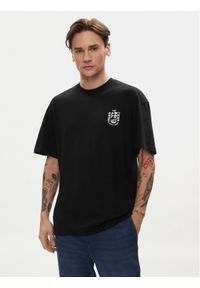 Jack & Jones - Jack&Jones T-Shirt Dirk 12249223 Czarny Wide Fit. Kolor: czarny. Materiał: bawełna