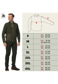 TAGART - Sweter myśliwski męski Tagart Greg ciepły i trwały. Kolor: zielony. Materiał: polar. Sport: outdoor