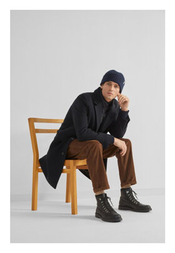 Selected Homme Płaszcz wełniany 16089400 Czarny Regular Fit. Kolor: czarny. Materiał: syntetyk