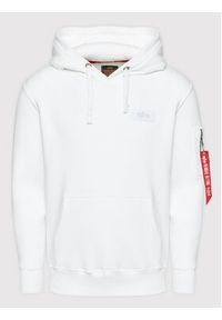 Alpha Industries Bluza Back Print 178318 Biały Regular Fit. Kolor: biały. Materiał: bawełna. Wzór: nadruk #4
