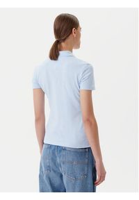 Tommy Jeans Polo Essential DW0DW20160 Błękitny Slim Fit. Typ kołnierza: polo. Kolor: niebieski. Materiał: bawełna #4