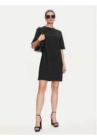 Armani Exchange Sukienka codzienna 6DYA74 YJDGZ 1200 Czarny Regular Fit. Okazja: na co dzień. Kolor: czarny. Materiał: bawełna. Typ sukienki: proste. Styl: casual #5
