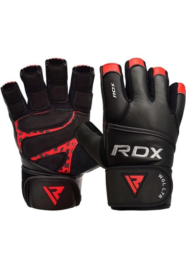 RDX SPORTS - Rękawiczki RDX L4 Finger Weightlifting Leather. Kolor: czarny. Sport: fitness