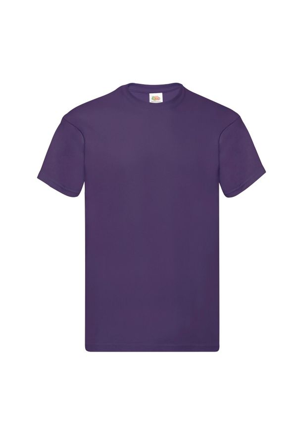 FRUIT OF THE LOOM - Oryginalna Bawełniana Koszulka Unisex Dla Dorosłych. Kolor: fioletowy. Materiał: bawełna