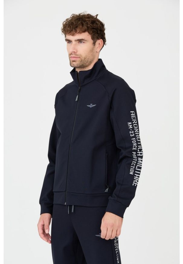 Aeronautica Militare - AERONAUTICA MILITARE Granatowa męska bluza, Rozmiar XL. Kolor: niebieski