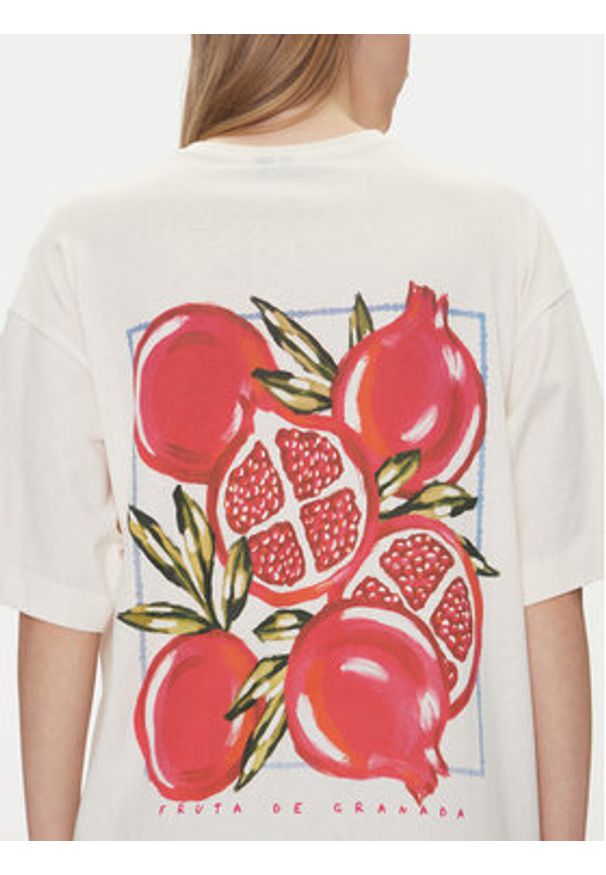 Vero Moda T-Shirt Taz Hailey 10337839 Biały Regular Fit. Kolor: biały. Materiał: bawełna