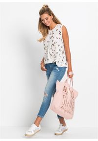 bonprix - Bluzka bez rękawów. Kolor: biały. Materiał: materiał. Długość rękawa: bez rękawów #2