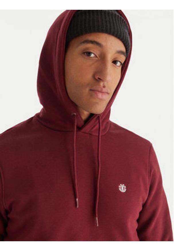 Element Bluza Icon Embroidery ELYFT00198 Bordowy Regular Fit. Kolor: czerwony. Materiał: bawełna