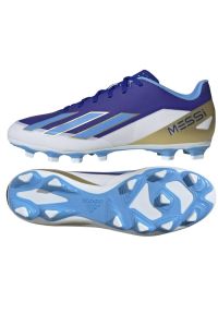 Adidas - Buty adidas X Crazyfast Club Messi FxG ID0724 niebieskie. Zapięcie: sznurówki. Kolor: niebieski. Materiał: materiał. Szerokość cholewki: normalna. Wzór: ze splotem. Sport: piłka nożna #2